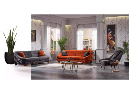 Bankstel 3+3+1 Zitter Luxe Modern Set Design Banken Bekleding Chesterfield