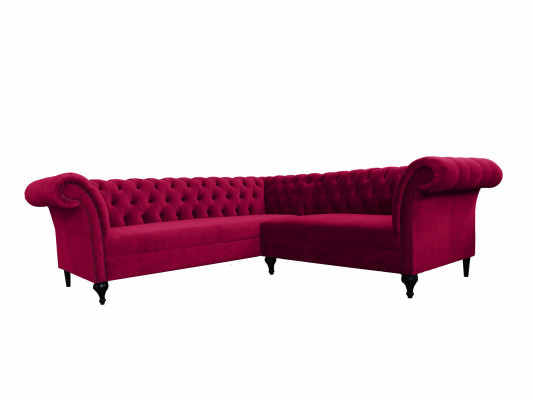 Modern Chesterfield hoekbank hoekbank ontwerper bank fluwelen lederen bank.