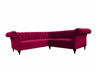 Modern Chesterfield hoekbank hoekbank ontwerper bank fluwelen lederen bank.