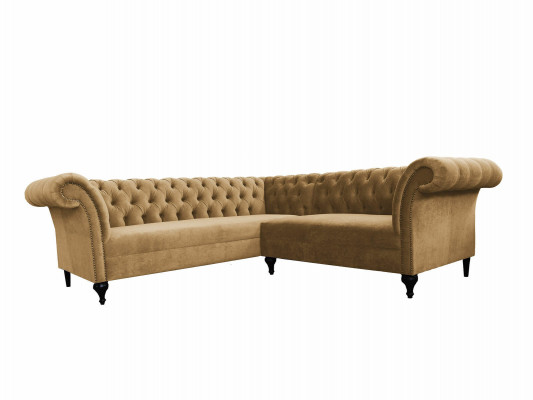 Chesterfield hoekbank hoekbank moderne designbank bankstel fluweel leren bankstel