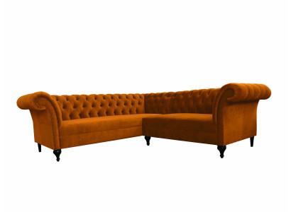 Chesterfield hoekbank designbank sofa bank fluwelen leren sofa