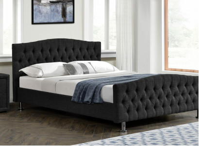 Zwart Chesterfield-bed Ontwerp Slaapkamer Engels Bed