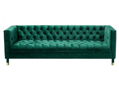 Groene Chesterfield 4-zits luxe bank van textielstof