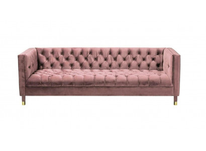 Chesterfield Bank Roze meubels 4-zits banken Textiel Stof Banken xxl groot 230cm