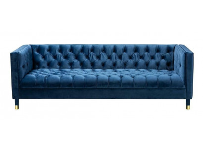 Chesterfield Bank Blauwe Bankstellen Stoffen Banken Creatieve Meubels 4-Zitter