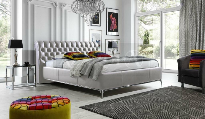 Zwart Chesterfield luxe tweepersoonsbed designer slaapkamer meubels