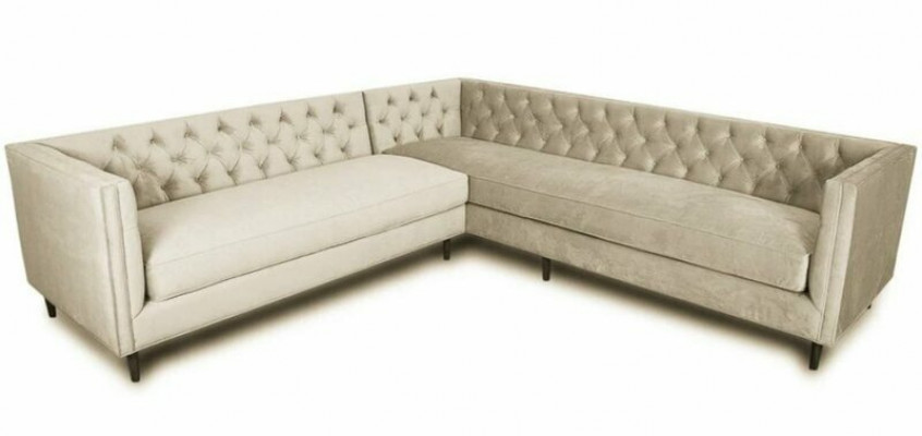 Hoekbank Grijs Groot Textiel Stof Chesterfield Sofa's Creatieve Meubels Nieuw Woonkamer