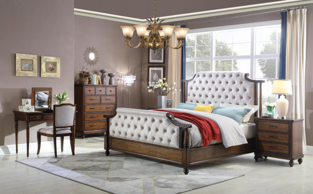 Bed 2x Nightstand 3-piece. Bedroom set Beds new Luxury Chesterfield 180x200