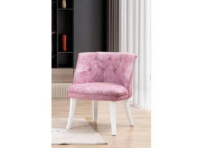 Roze Chesterfield-stoel Exclusieve gestoffeerde stoel Designer zitmeubelen