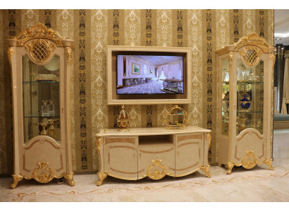 Ontwerp woonkamer wand dressoir 2x kast tv laag dressoir dressoir 3-delige set vitrine