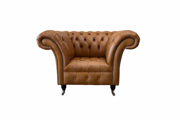 Zetel Oorfauteuil Zitplaats Stof Luxe Woonkamer Klassiek Chesterfield