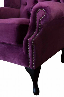 Chesterfield design fauteuil gestoffeerde bank oorfauteuil bankstellen 1 zits