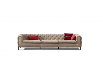 Bankstel 4-zits leren bankstellen Luxe design bank Nieuw Luxe bank Chesterfield Nieuw