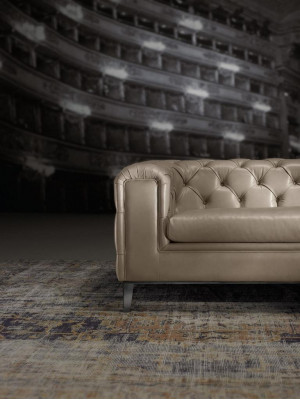 Bank 3-zits Woonkamer Chesterfield Meubels Design Luxe Italiaanse Stijl Beige