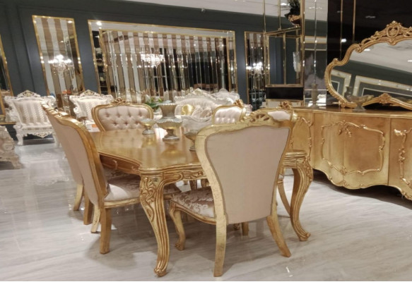 Eetkamer eettafel stoel eetgroep set houten tafel tafels stoelen nieuw