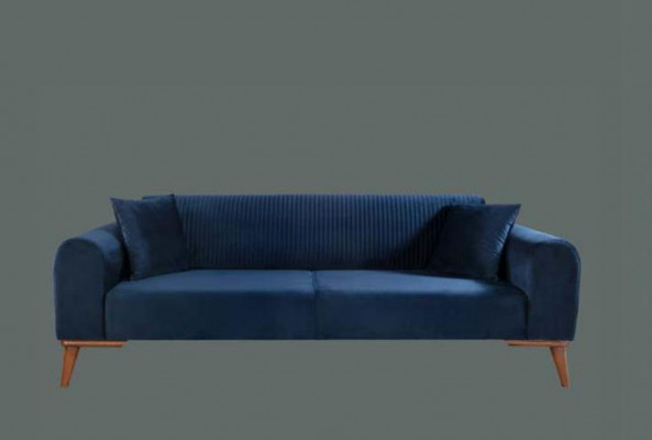 Bankstel 3+3+1 zits Bank fauteuil Koninklijk Blauwe bank Fluweel 3-delig