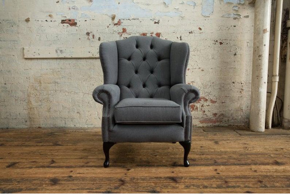 Chesterfield Design Luxe Stoffen Banken Textiel Oorfauteuil 1-zits Bank Bekleding