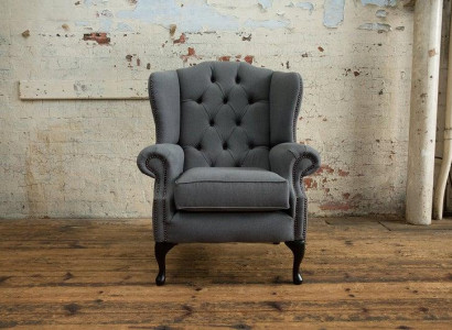 Chesterfield Design Luxe Stoffen Banken Textiel Oorfauteuil 1-zits Bank Bekleding