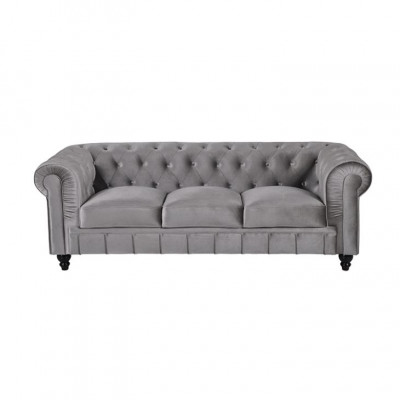 Chesterfield Sofa Bank Bekleding Stof Leer Banken Bekleding Set 3-zitter