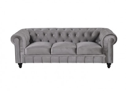 Chesterfield Sofa Bank Bekleding Stof Leer Banken Bekleding Set 3-zitter