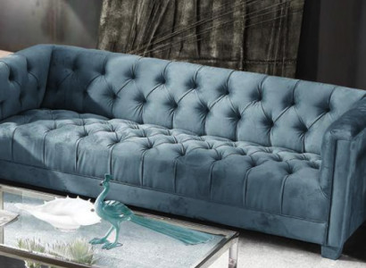 Turkis Samt Fluwelen Bank # Chesterfield Luxe Meubels # Engelse Bank jvmoebel ®