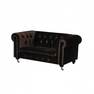 Zwarte Barok Sofa Bank - Chesterfield Stof 2-zits Lederen Textiel jvmoebel ®