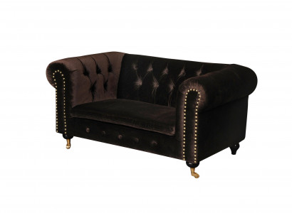 Chesterfield 2-zits Klassieke Luxe Barok Rococo Sofa Textiel Leren Bank