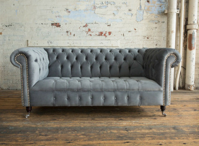 Chesterfield 3-zits designerbank gestoffeerde banken sofa's stof textiel driezits.