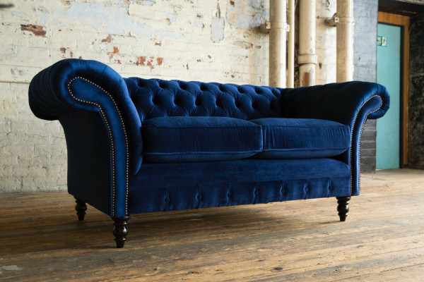 Chesterfield Sofa 2-zits Bekleding Designer Banken Sofas Garnituur Tweezitter