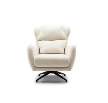 Beklede fauteuil Fauteuil Oorfauteuil Beige Bekleding Woonkamer Eenzitter Stoel