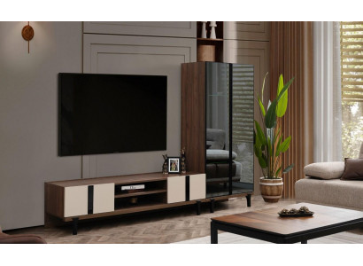 Designer woonkamer set, elegante tv-standaard, luxueus lowboard, 2-delig.