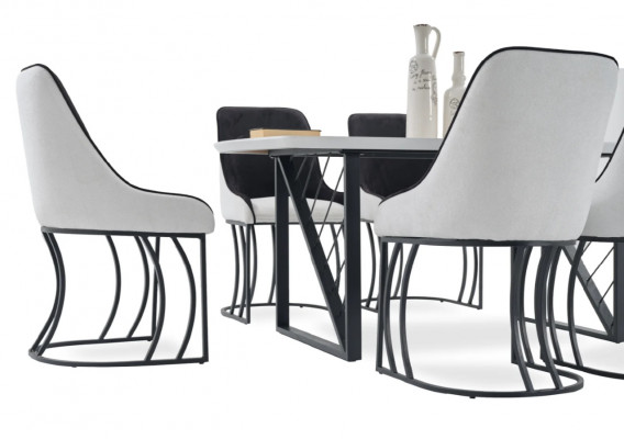 Moderne eettafel 6x stoelen designer luxe eetkamer meubels