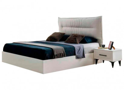 Bett Modern Slaapkamer Tweepersoonsbed Wit Effen Stof Modern Design Stijl