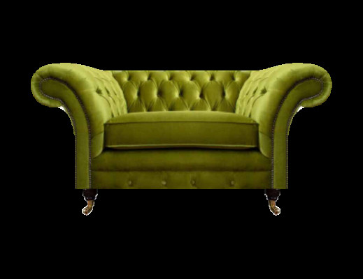 Olivgroene Chesterfield fauteuil gestoffeerde meubelen designer textiel 1-zits