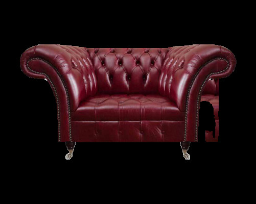 Chesterfield rode woonkamer fauteuil designer leren eenzitter 1-zitter