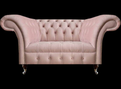 Chesterfield Rosa Tweezitsbank Woonkamer Luxe Gestoffeerde Meubels Bank