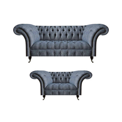 Woonkamer Chesterfield Sofa's Designer Bekleding Set 3-zitter 2-zitter