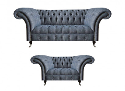 Woonkamer Chesterfield Sofa's Designer Bekleding Set 3-zitter 2-zitter