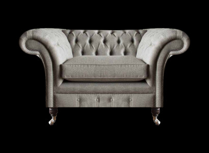 Modernere Chesterfield-eenzitter woonkamer designer fauteuil textiel meubelstukken