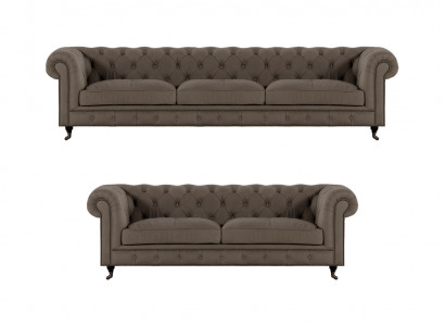 Moderne Chesterfield gestoffeerde set Luxe meubels zitbanken 2-delig set