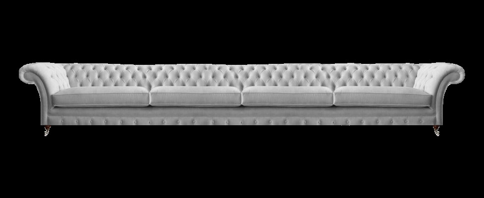 Witte Chesterfield bekleding viersitzig designer textielsofa edele meubels