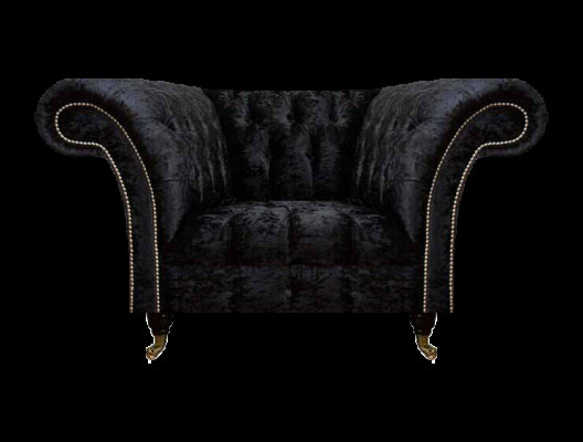 Chesterfield gestoffeerde fauteuil Zwarte eenzitter Luxueuze leunstoel