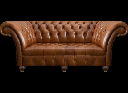 Bruine Chesterfield leren driezitter woonkamer moderne gestoffeerde banken