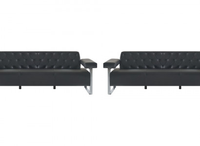 Sofa-set kantoor lederen sofas 2-delig 3-zits Chesterfield modern designer