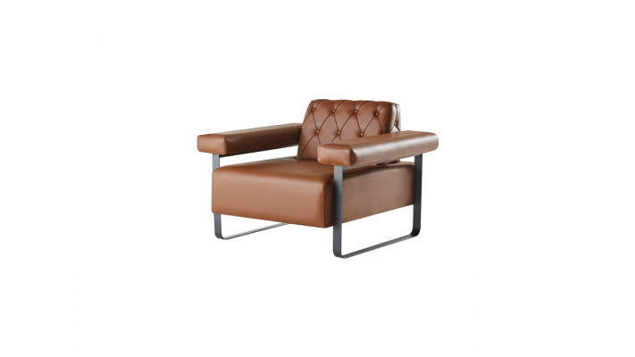 Sessel Bruin 1-Zits Chesterfield Design Modern Origineel Veelzijdig