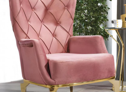 Chesterfield Rosa Loungestoel Designer Bekleding Eenzitter Luxe Meubilair