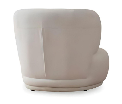 Witte loungefauteuil woonkamer 1-zitter textiel eenzits designmeubel.