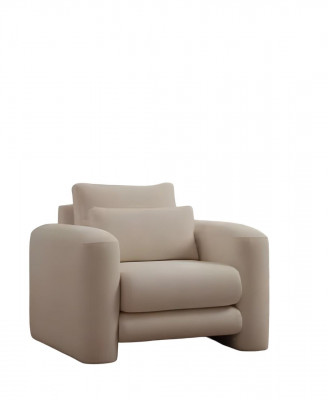 Witte gestoffeerde fauteuil Moderne woonkamerzitting Elegante cocktailsessel