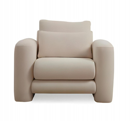 Witte gestoffeerde fauteuil Moderne woonkamerzitting Elegante cocktailsessel