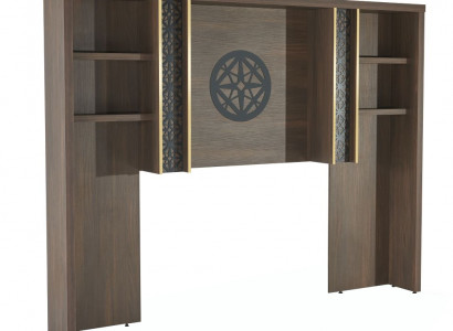 Werkruimte kast planken boekenkast modern design bruin effen.